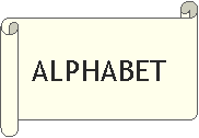Parchemin horizontal:    ALPHABET